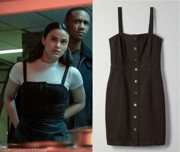 Aritzia Wilfred Free Shasta Button-front Mini Dress fitted bodice size 4 black - Picture 7 of 12